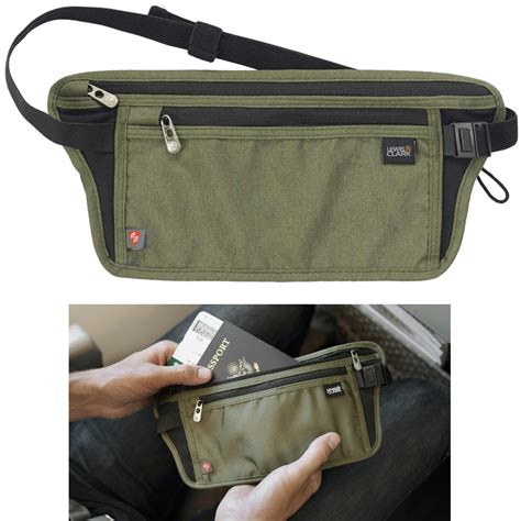 fanny pack with rfid protection|lewis and clark money bag.